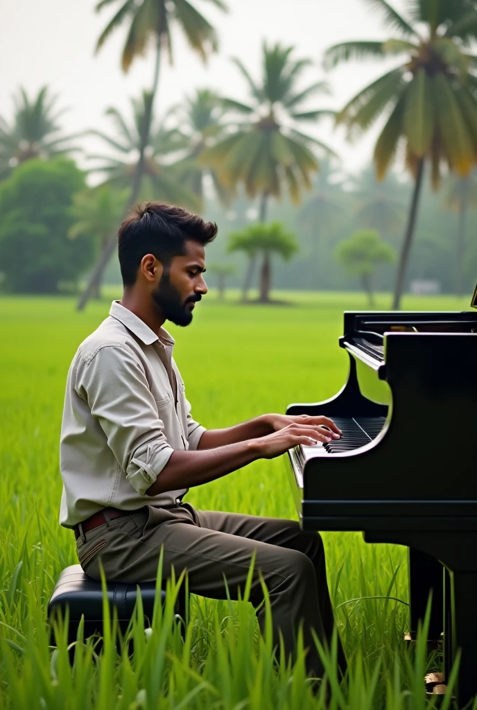 ഒരു കേരള യുവാവ് പാടത്ത് പിയാന വയ്ക്കുന്നു വയസ് 34