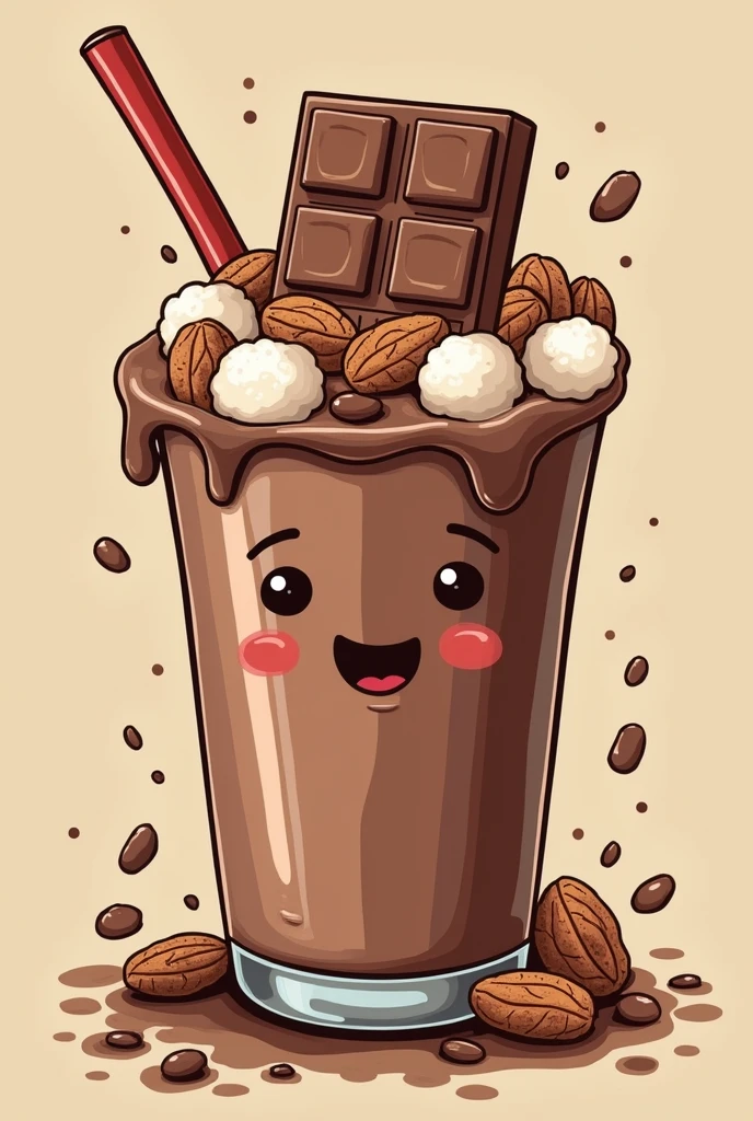 Create me a logo  "Rocky Road" chocolate drink