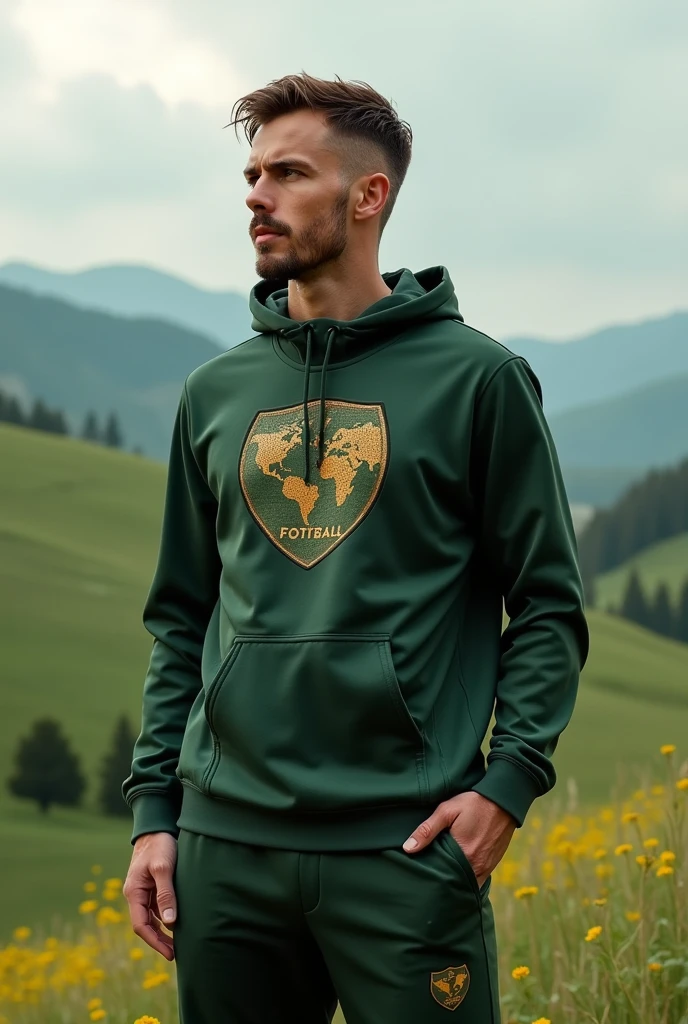 Men's sportswear with beautiful designs and the brand name Earth foot ball.