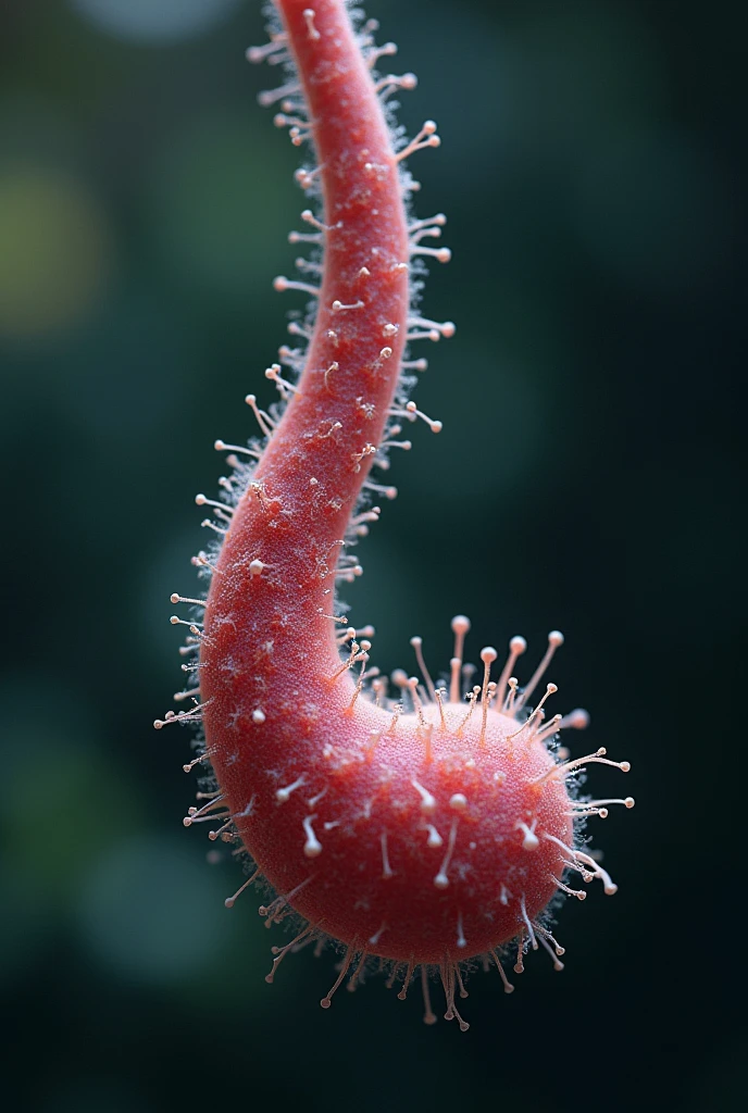 A beautiful nude woman is standing and strangled her body by a lot of giant tentacles in a old town.
