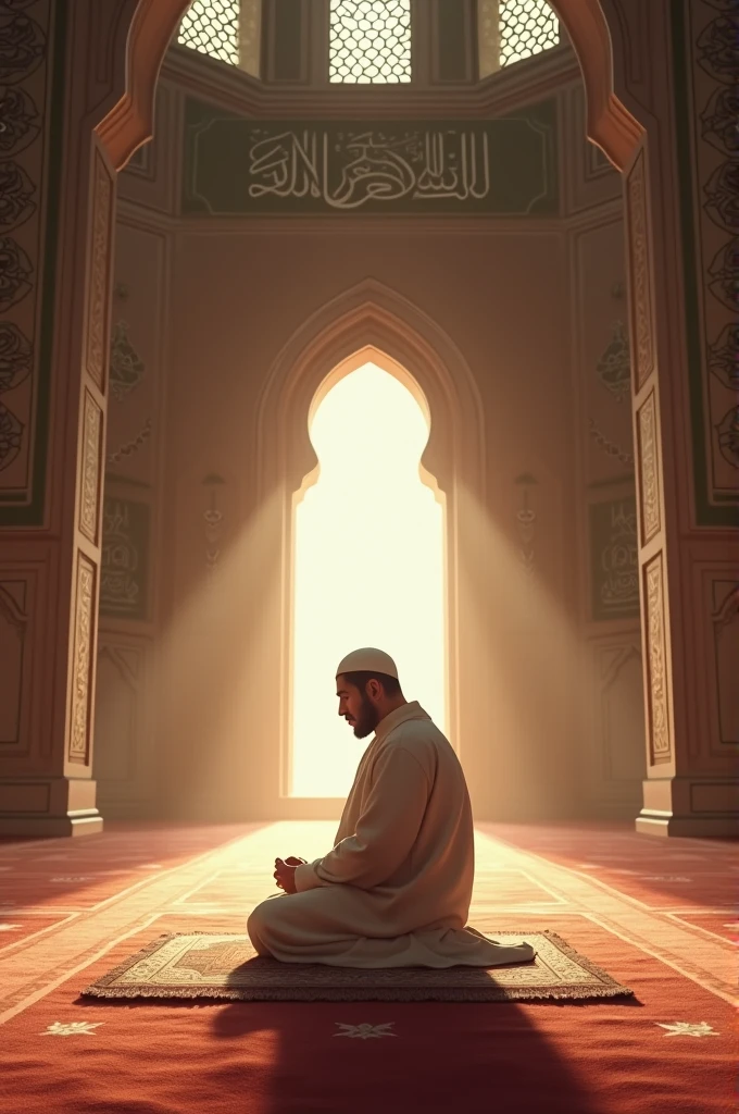 A man praying nmaaz in mosque