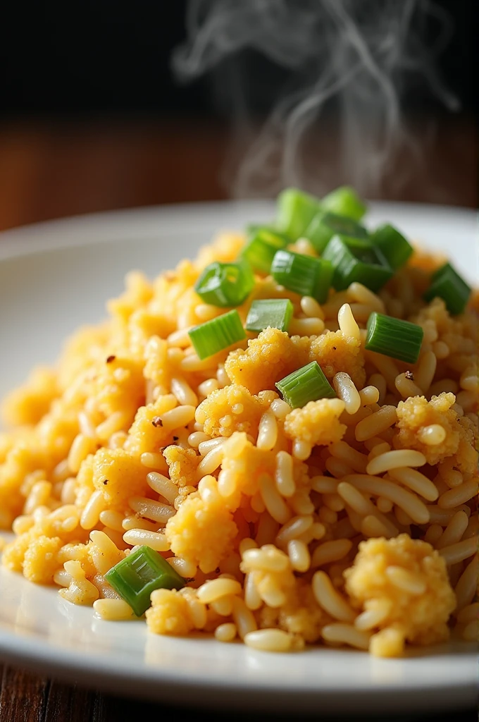 Fried rice with scrambled eggs