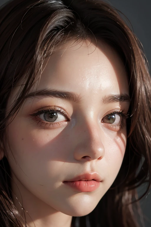portrait photo of a beautiful European girl close-up