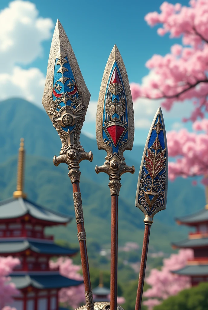 Design arrowheads in medieval anime style