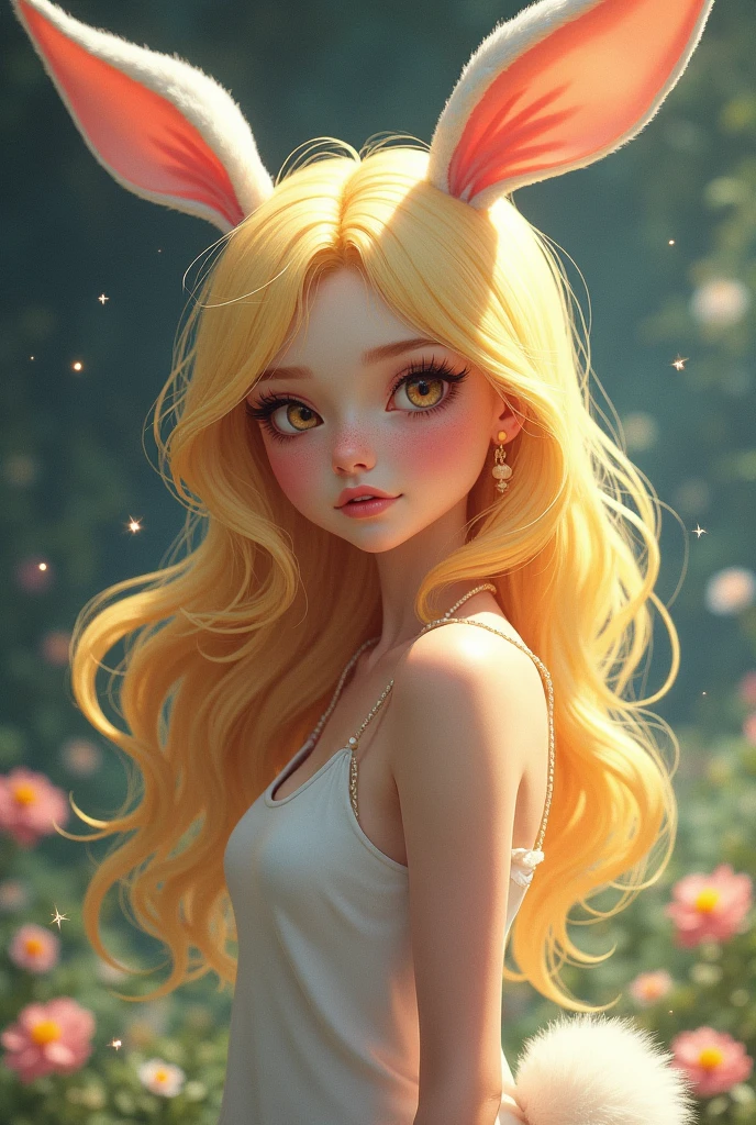 Blonde gal bunny girl
