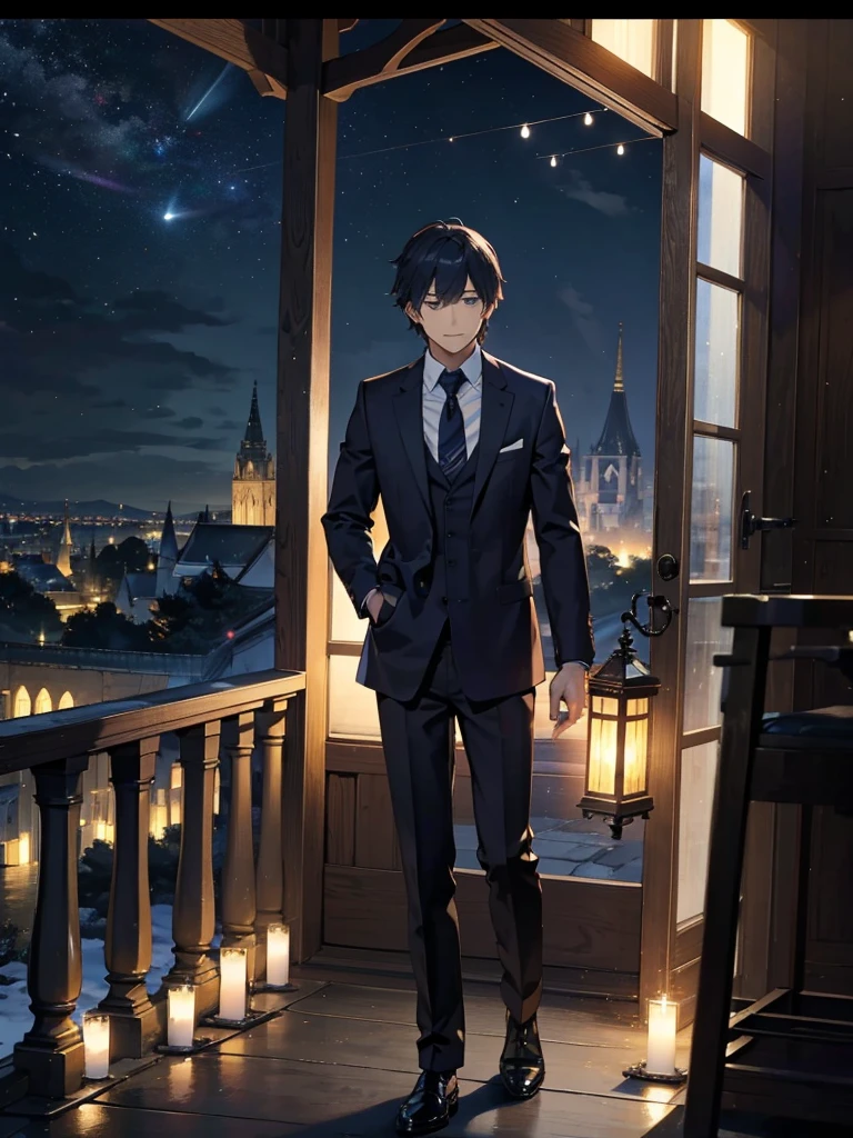 月nightに輝く、cathedral、night、2Men and women