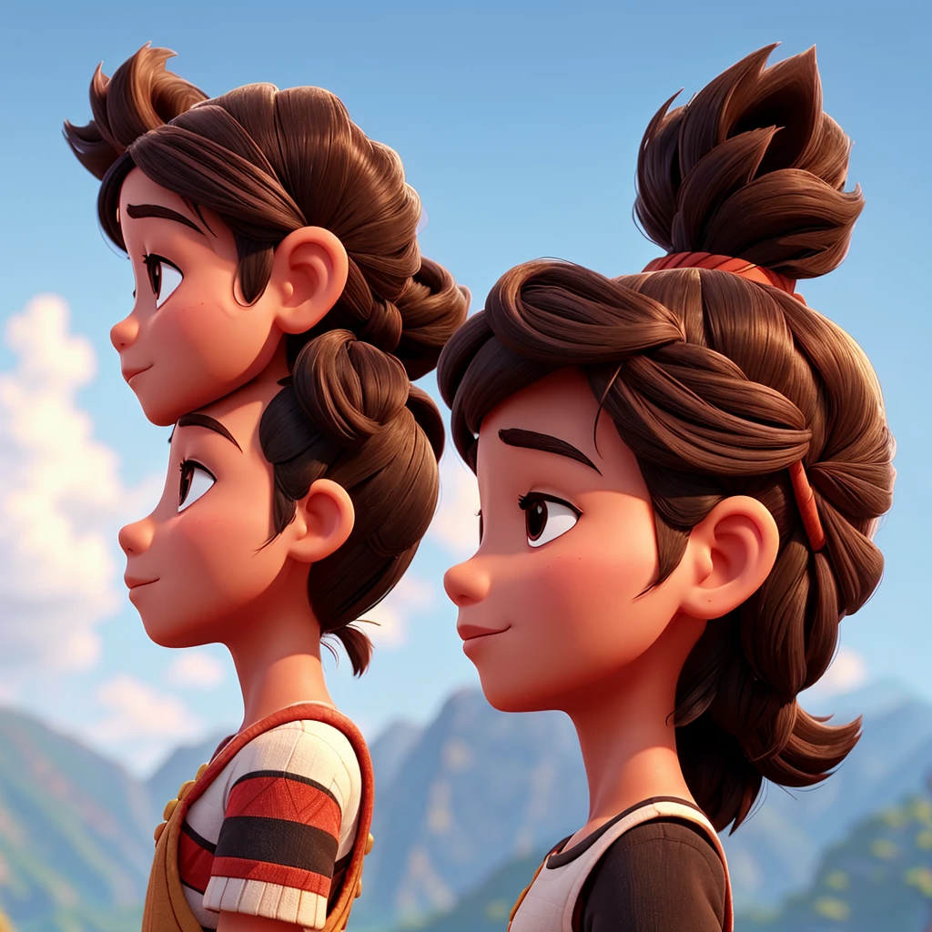 Side profile of a cartoon ifugao girl