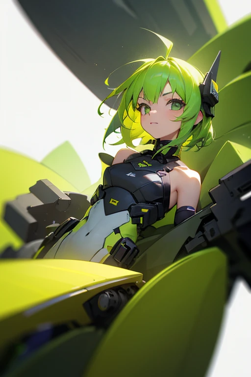 Girl with yellow-green hair, Second dimension style