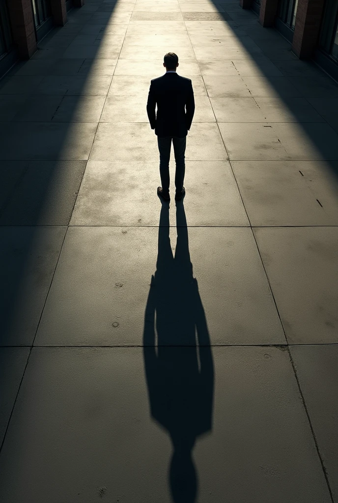 creates a shadow reflected on the ground of man