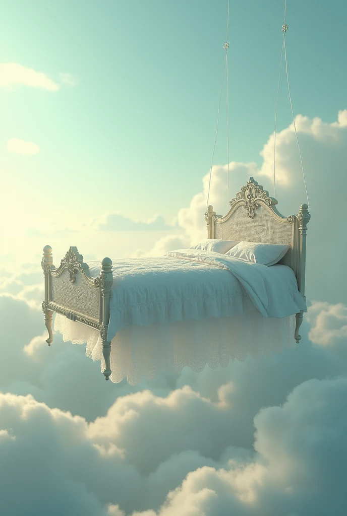 Create an bed in the sky without people