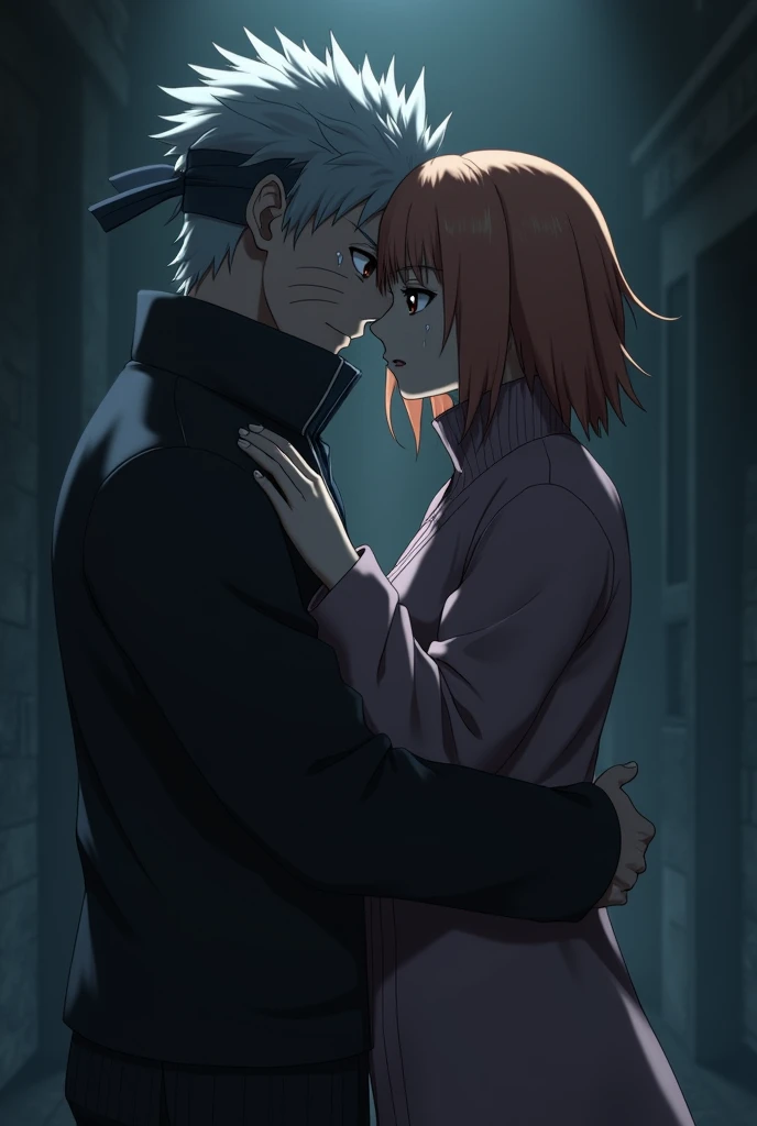 Naruto cried, Hinata cheated on hugging a black man