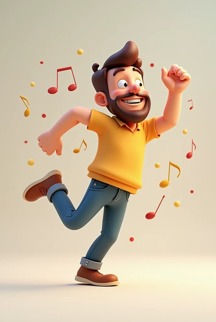 Husband dance ai 3d image cartoon type realistic