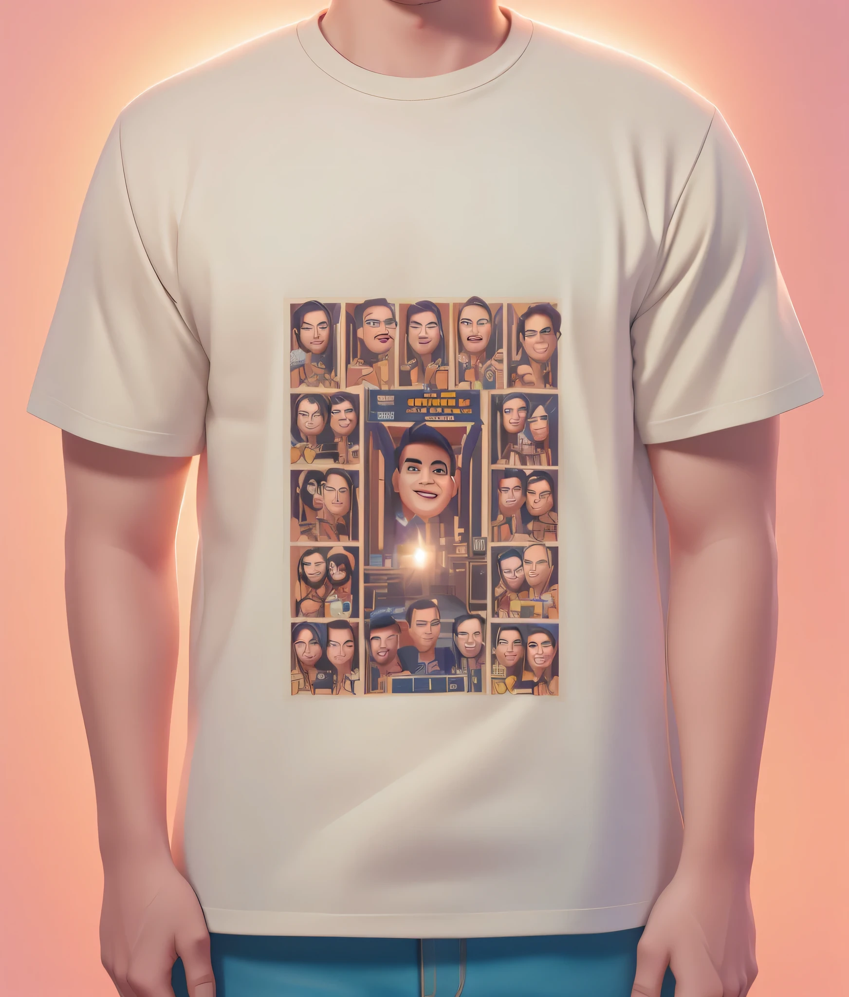 T-shirt screen printing design, t-shirts with cartoon comic book style pictures, nice and attractive design, digital cartoon painting art, 8 k cartoon illustration, professional illustration, 3D render, 3D Cartoon, big head, cartoonish look, high resolution, super detail, soft lighting