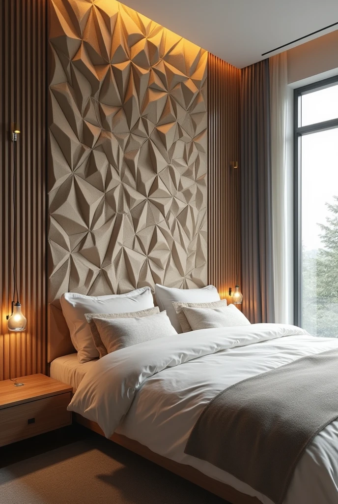 Modern bedroom design
Backboard should have a design
More complex
There should be 3/4 backborad and 1/4 wooden design on left
make the backborad more unique
Make the backborad 3/4
Make something new