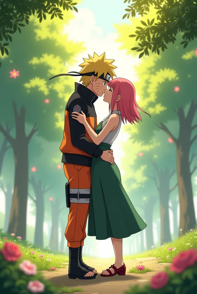 Naruto and sakura haruno kissing