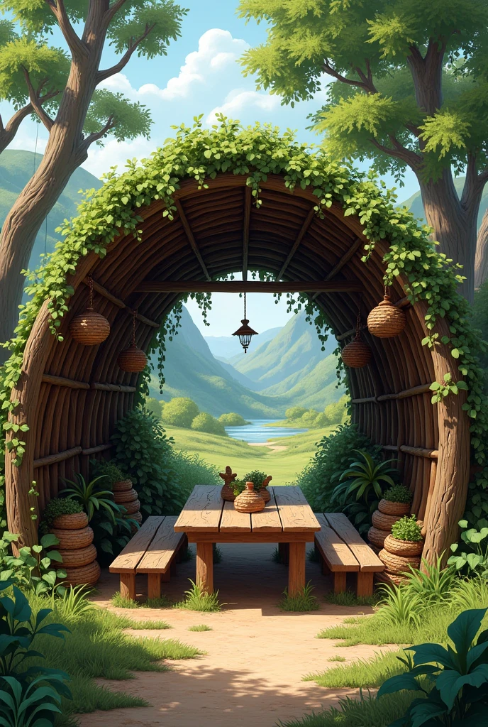 outdoor table hut