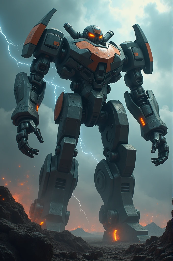 Rampage titans robot logo