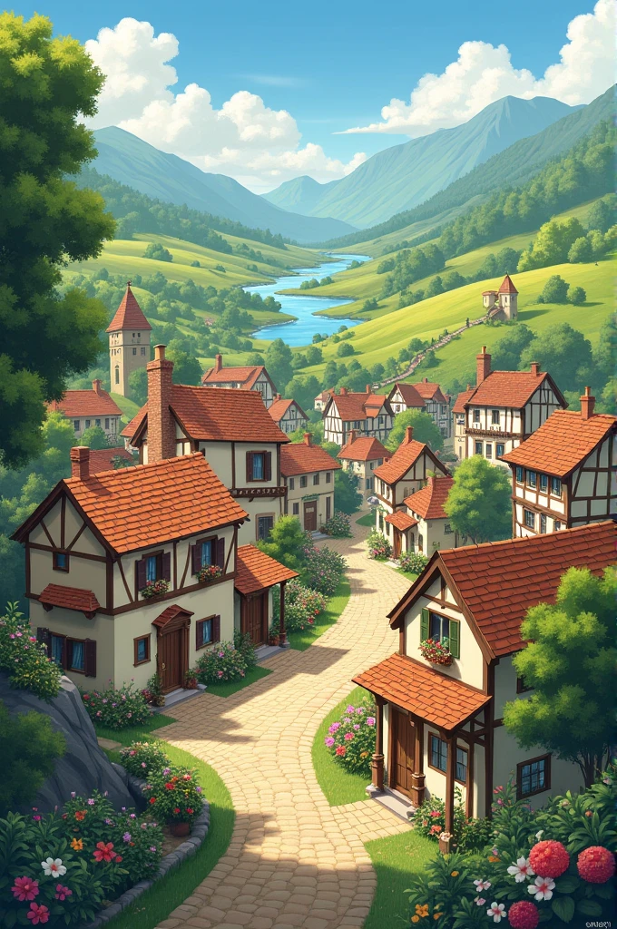 Village images generator