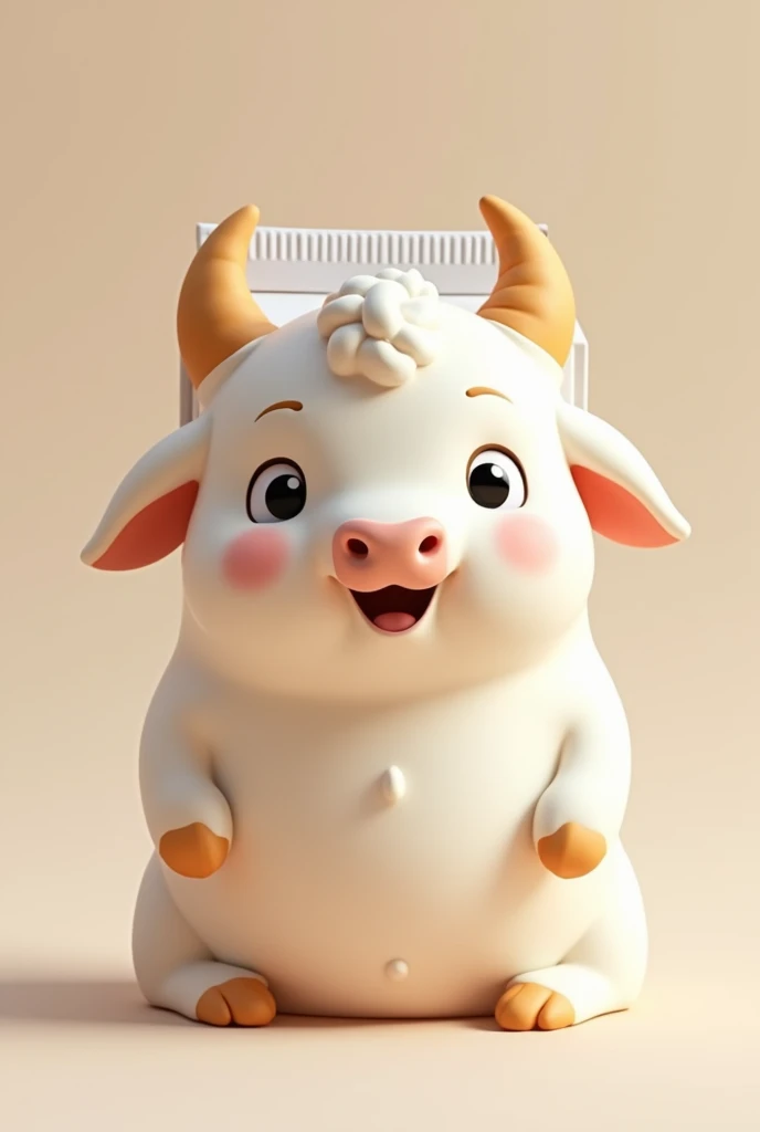 Buffalo milk ai 3d image cartoon type realistic