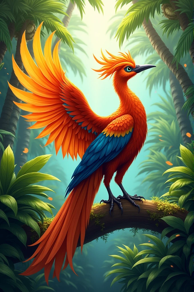 51. Bird of Paradise Card Description: Bird of Paradise displays its bright feathers in a tropical forest..
Meaning: beauty, pride.