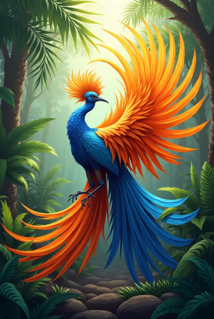 51. Bird of Paradise Card Description: Bird of Paradise displays its bright feathers in a tropical forest..
Meaning: beauty, pride.
