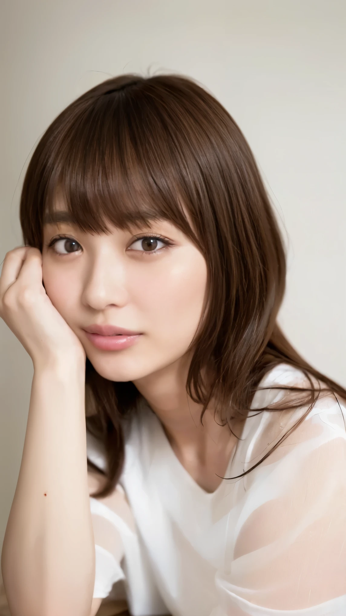 Memory correction:2.11, Everything modern:1.66, Cute Japanese Women Photos, smile:1.78, 20-year-old, Oil for straight, one-length hair&Hair balm:1.55, (photo Realistic:1.4), (hyper Realistic:1.4), (Realistic:1.3), (Smoother lighting:1.05), (Improving the quality of cinema lighting:0.9), 32K, 1 person,20-year-oldの, Realistic lighting, Backlight, The light shines on your face, Ray Tracing, (Bright light:1.2), (Improvement of quality:1.4), (Highest quality Realistic textured skin:1.4), fine grain, Detailed face,(smile:0), (Emphasis on face close-up:1.3), (Enhances the beauty of skin texture:1.1),((Extremely precise and accurate anatomy:1.0)), (Enhances the beauty of skin texture:1.1), Clean and glowing skin, mesh, thin:1.2, (Realistic:1.3), Realisticなライティング, (Smoother lighting:1.05), 32K, One Japanese woman, fine grain, Detailed face, (Film Grain:1.1),(Accentuates body lines:1.1), High resolution, Natural look, Kind eyes, Improves hair quality, Delicate light and shadow, Transparent muscles, Graceful pose, Beautiful Eyes, Sharp details, Soft light reflection, Beautiful contours, Delicate skin tone, Fine hair texture,Cute Japanese Women Photos,