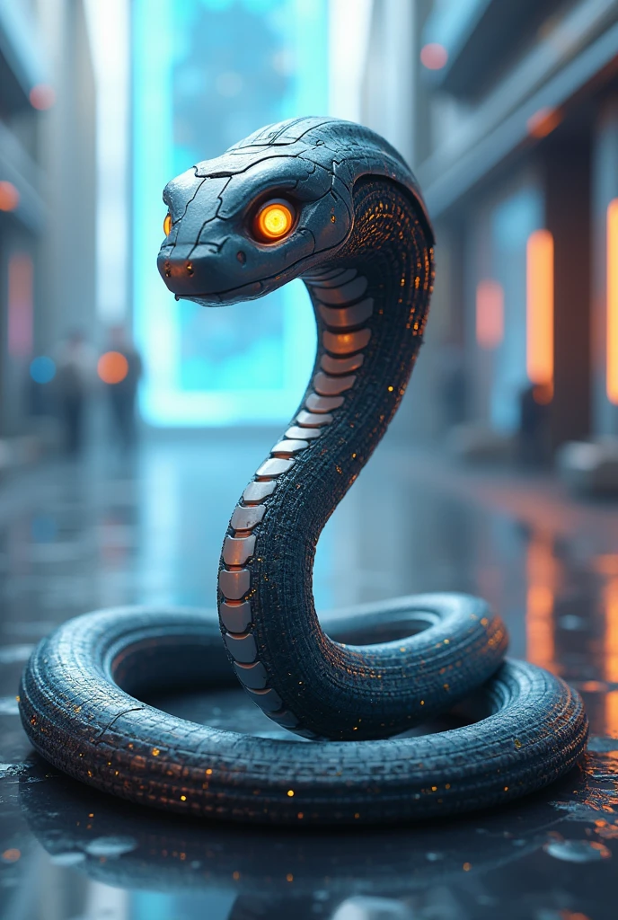 Snake ai 3d image cartoon type realistic