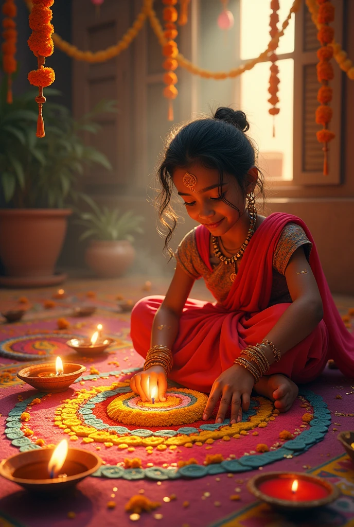 Thini you are from Indian maharashtrian family member and you have to make decoration for Ganpati festival 