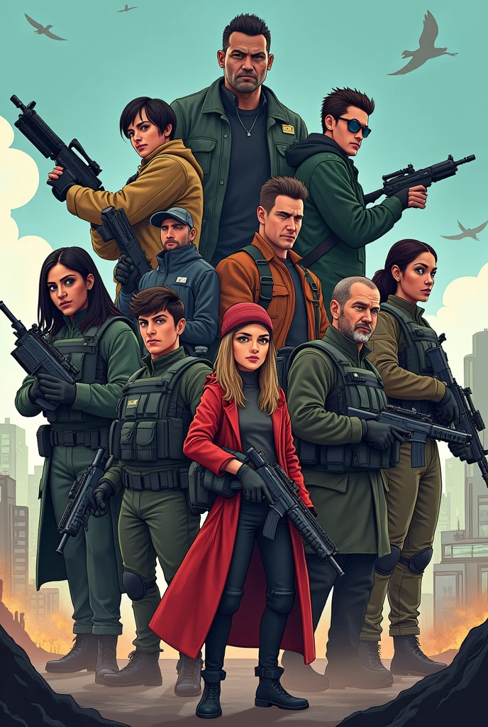 Pictures of soldiers, gunmen, engineers, scientists, assassins, cool cartoons, just 5