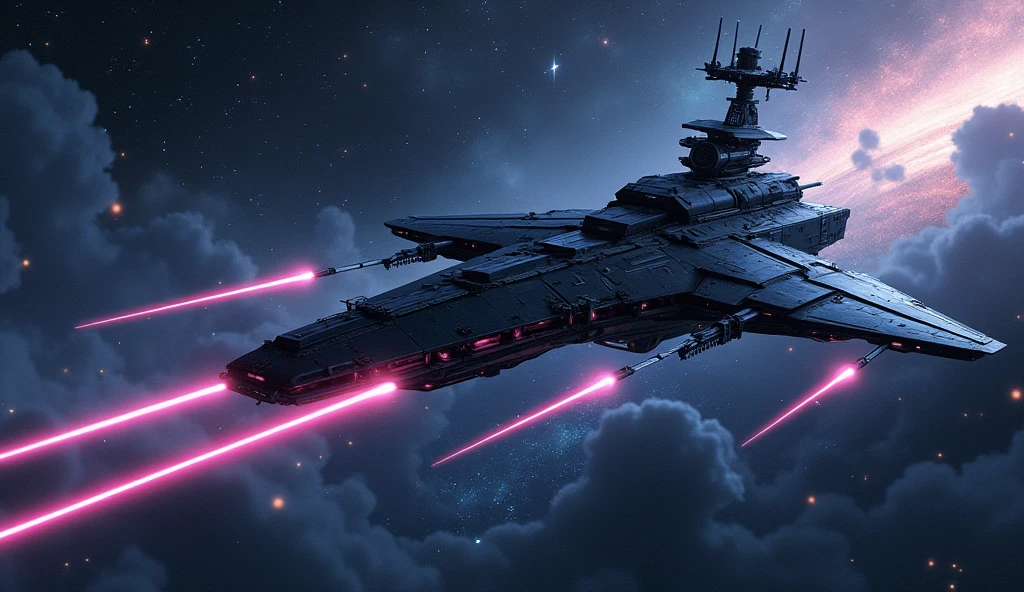 anime, Future, 黒色universe戦艦, Image showing laser　Simple Background,universe, 