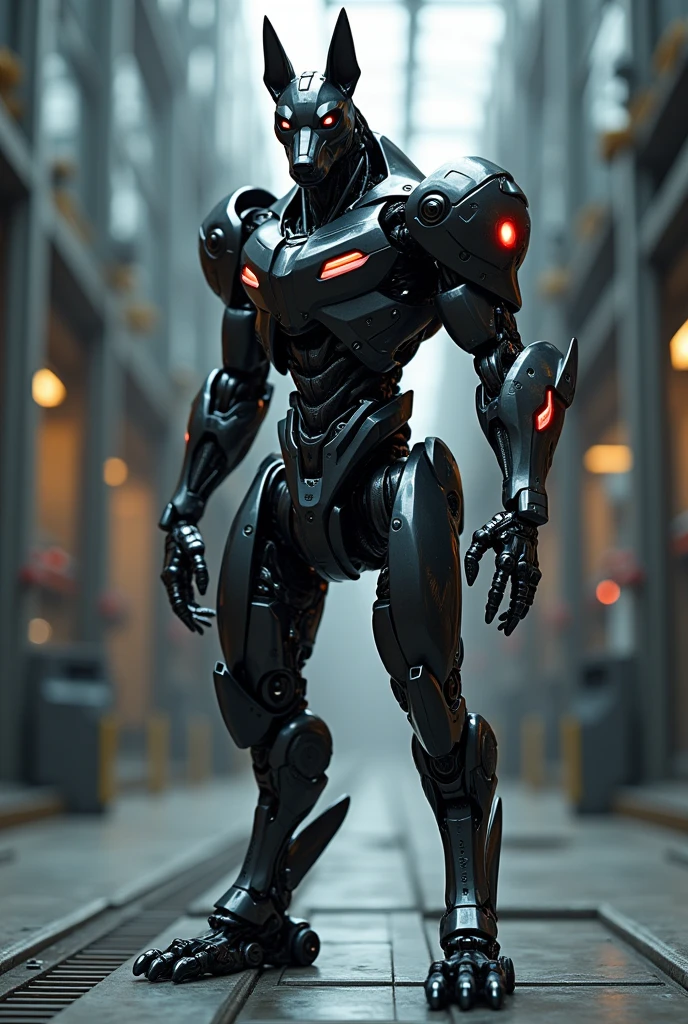 A doberman in transformer
