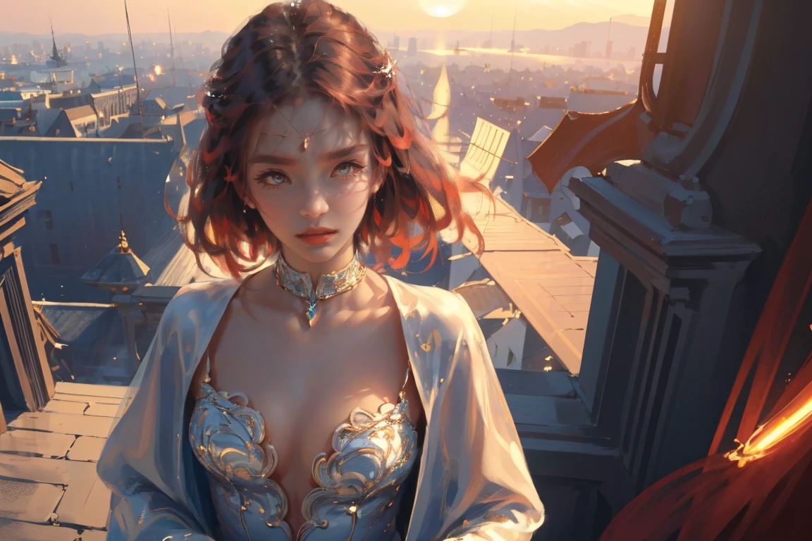 (practical, Photorealistic:1.37), (masterpiece, Highest quality:1.2), (Ultra-high resolution:1.2), (Original photo:1.2), (Clear focus:1.3), (Face Focus:1.2), (Highly detailed CG Unity 8k wallpaper:1.2), (Beautiful Skin: 1.2), (Pale skin:1.3), (Super sharp focus: 1.5), (Super sharp focus:1.5), (Beautiful and clean face:1.3), (非常にDetailed Background, Detailed Background:1.3), Bokeh, Depth of written boundary, rest, Image of a Very Cute and Beautiful Japanese Woman, , business suit, (2:1.1), smileの少女の肖像画, Full body image, from the front, Symmetrical Configuration, (Studio Lighting:1.3), (Cinema Lighting:1.3), (Rear window lighting is backlit:1.3), (surface light:1.3), Light Enveloping Her Entire Body, Looking straight at you, Persistence, Sexy model posing, rest, (Chestnut Half-Hair:1.2), Light green eyes, Beautiful Eyes, Princess Eyes, Mahogany Hair, A single hair, bangs, slim, Abdominal muscles, (Huge breasts;1.35), (Willow West:1.15), (Details of a beautiful girl:1.4), (Elegant and gorgeous deep red lace silk red wedding dress:1.3), (BaliOcean view背景:1.2), (smile, happiness:1.3), ((Perfect female body)), (Upper body image:1.3), Encircling the head, Perfect Dramatic, Volumetric lighting, Professional majestic oil painting, Glowing Skin, CT Anatomy, Perfect Proportions, 8.Five Really Small, Face Focus, Ultra practical Photo, Extremely clear images, Ultra-high definition images, Bali, Ocean view, nature, External, ((walking beach:1.2,evening,Sunset,夜空にたくさんのstarが美しく輝いている, 長時間露光されたstar空に、Many circular orbits are visible in the image.,無数のstarが輝き、Shining with a fantastic light. star々is bright and vivid)),