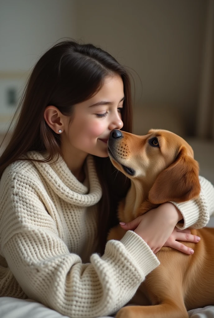 A beautiful girl fucking with a dog