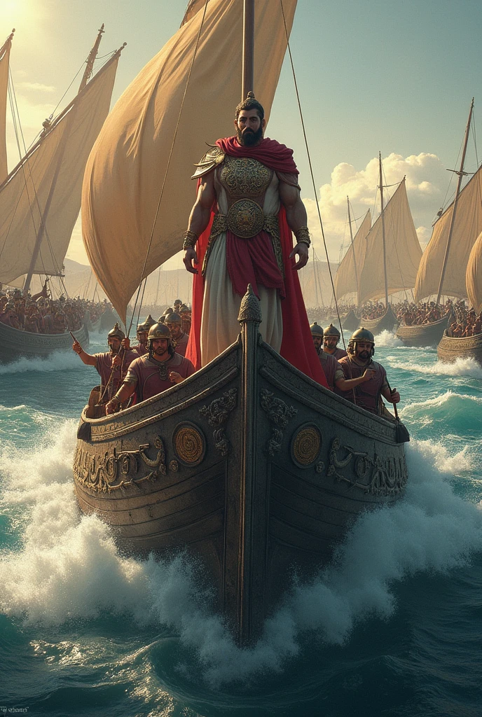 Darius first cross the Aegean sea with his army my boats .