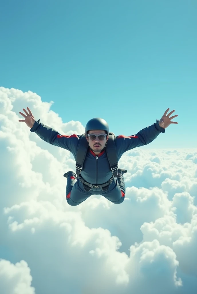 Luis Miguel the singer parachuting
