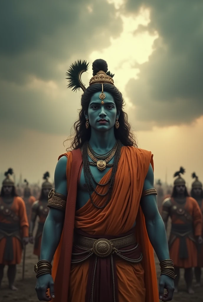 Lord Mahayogeshwar Krishna cinematic photo  during mahabharat gita