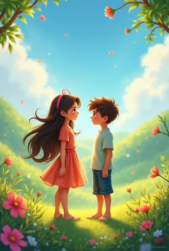 Girl and boy and name for come to me 