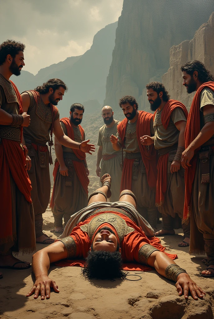 Create a image where Darius first was dead