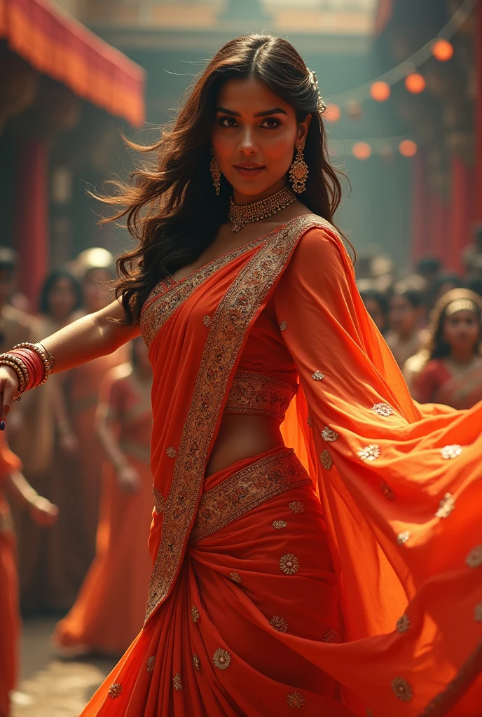 Anushka sharma warring penty with saree