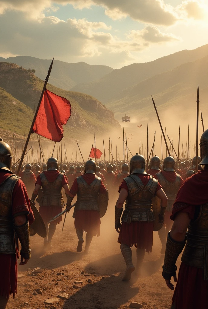 Create a image of war of marathon with its name nd date 490 B.C.E