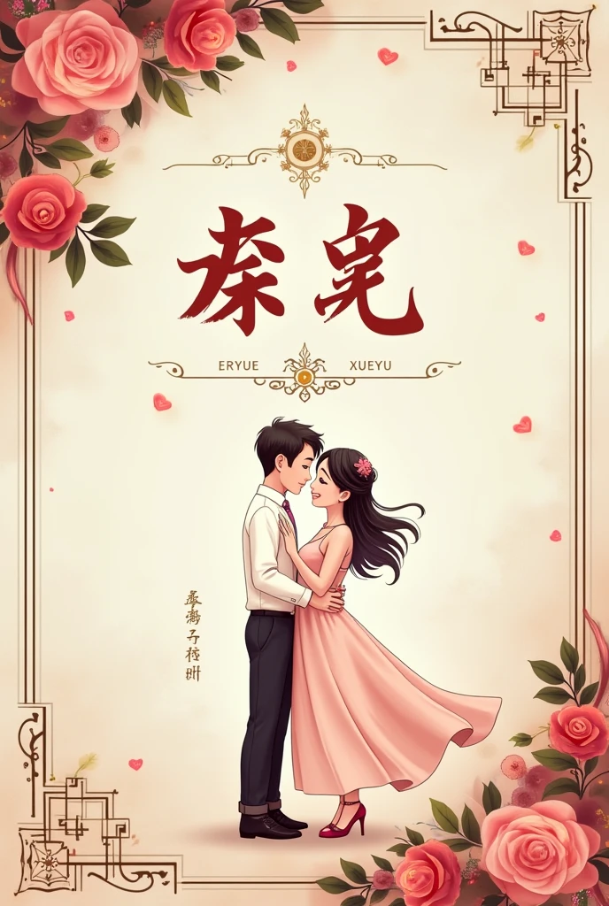 Help me to generate a marriage certificate with the name of Eryue and Xueyu.