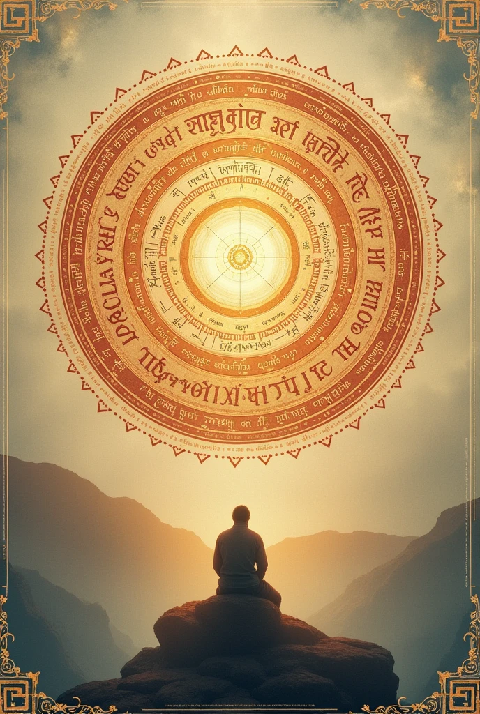 GYAAN SE PARE TATVA GYAAN words Poster Hindi in round shape