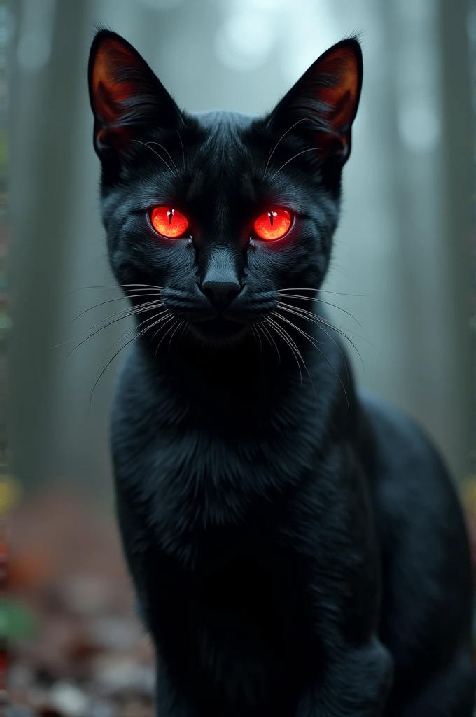 Cat with red eyes