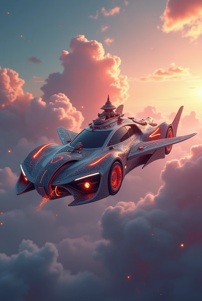 A flying car in Ganesh ji