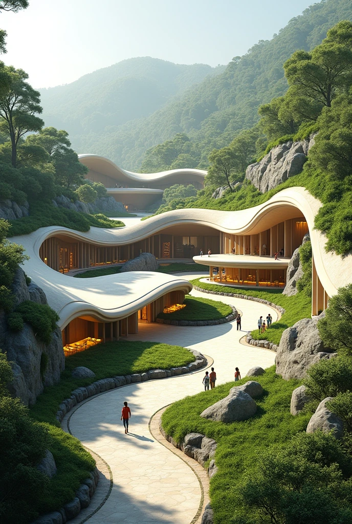 Organic curved ground floor CULTURAL, RECREATIONAL AND SPORTING COMPLEX