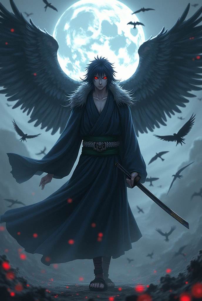 Itachi uchiha god form
and crows back side katana