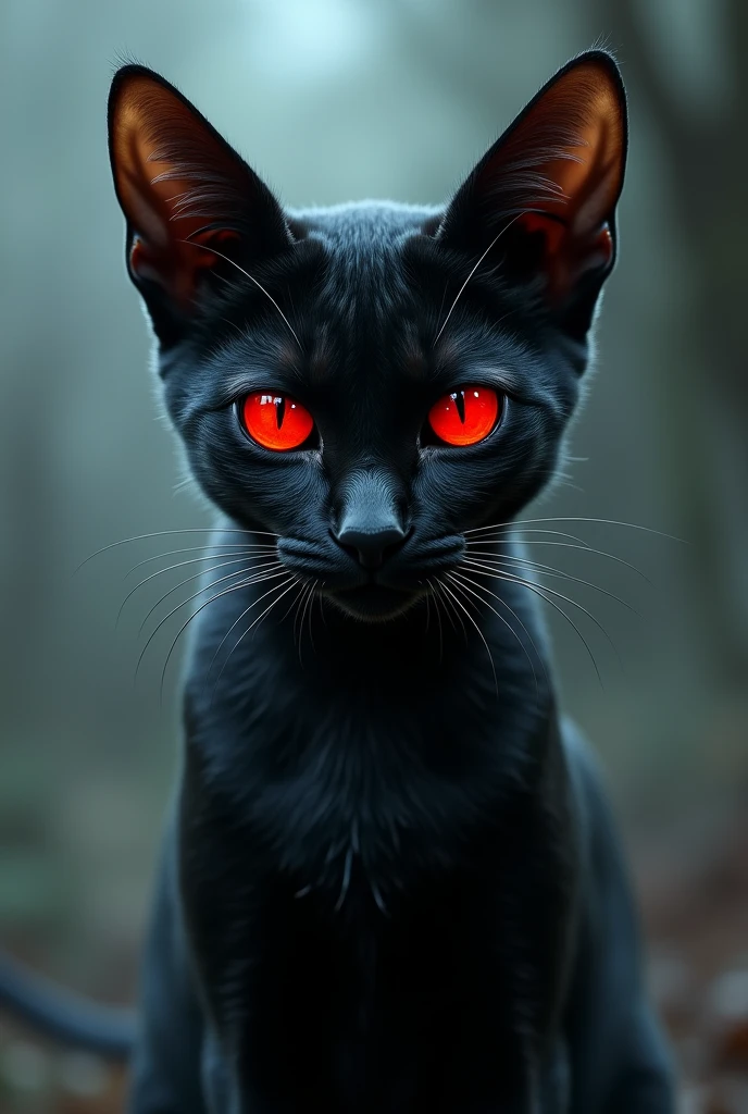 Cat with red eyes