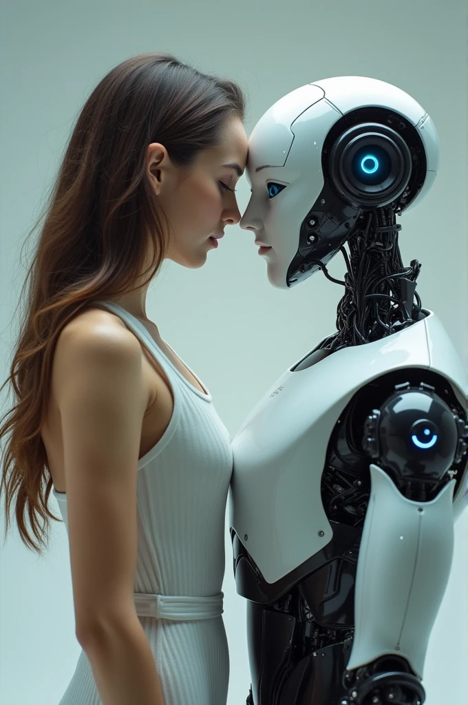 A girl sex with robot