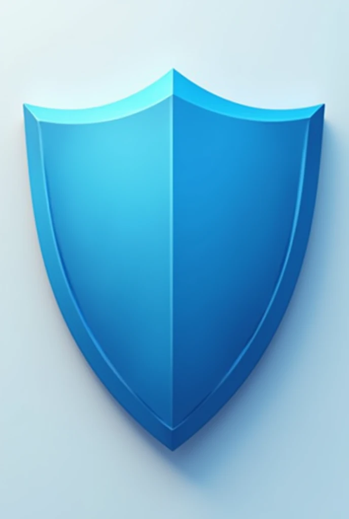 a shield shape with the top straight inside two shades of blue, one light and one dark, making a gradient