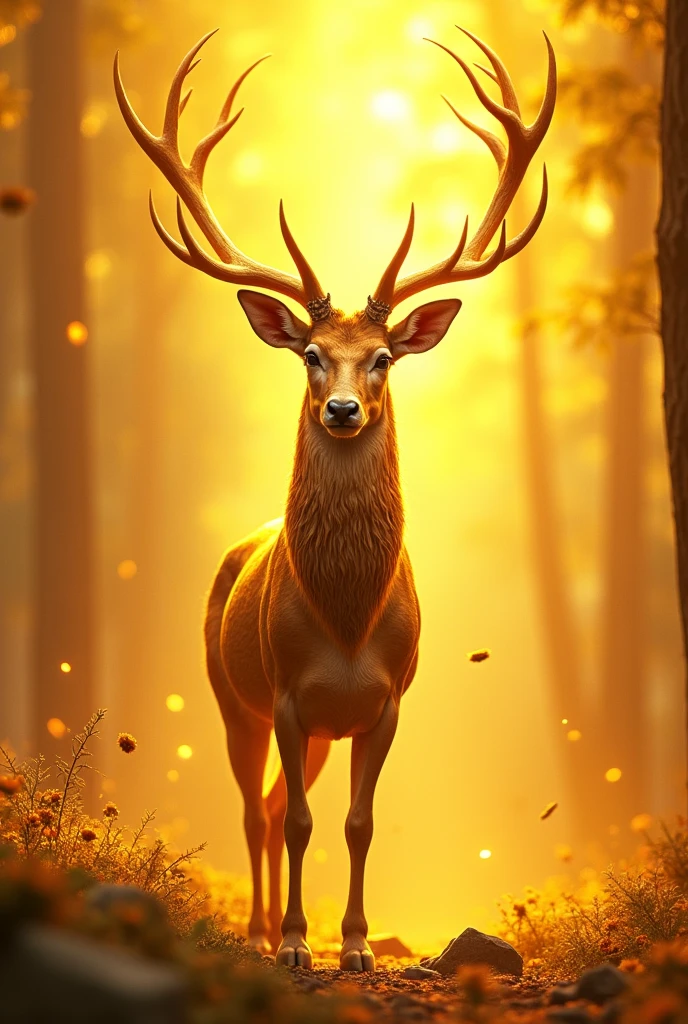 golden deer

 The background is very bright